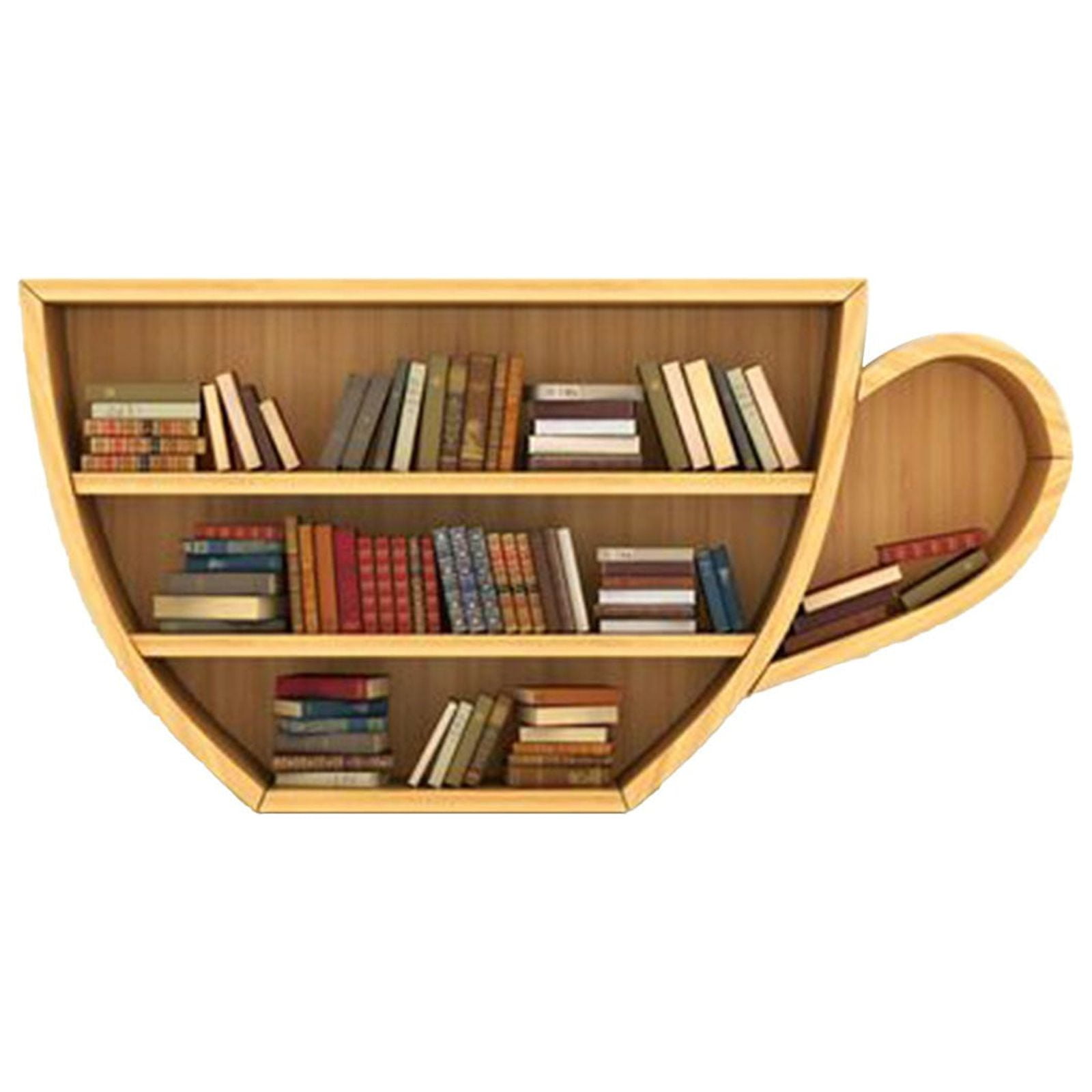 Book Lovers Heart Shaped Bookshelf Pendant Acrylic Ornament - Walmart.com