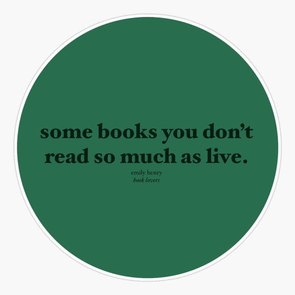 Book Lovers Romantic Quote Reading Sticker