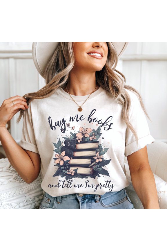 Book Lovers Tee Cute Gift for Readers Cozy Library Tee Floral Graphic Tee Funny Bookish Te
