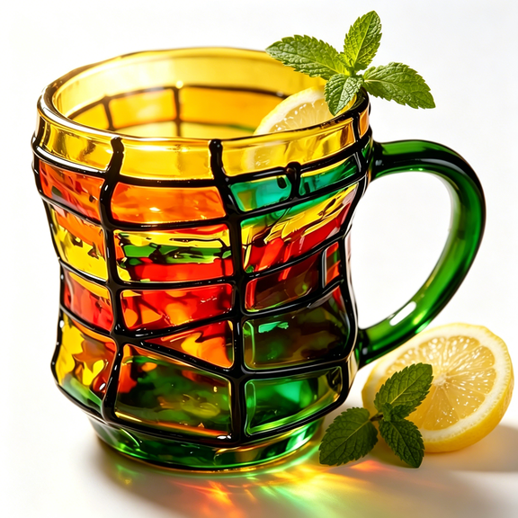 Book Mug, 3D Painted Glass Coffee Cup, Colorful Handmade Vintage 16.5oz, Unique Gifts for Books Lovers Readers Women, Chapter Book Mug for Birthday Office