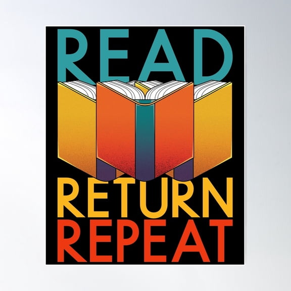 Book Nerd Book Reading Lover Bookworm Reader Library Librarian Poster Wall Art, Modern Wall Decor For Living Room Bedroom, 16x24 UNFRAMED