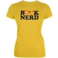 thumbnail image 1 of Book Nerd Bright Yellow Juniors Soft T-Shirt - 2X-Large, 1 of 1