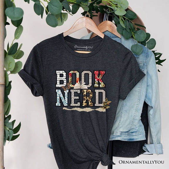 Book Nerd Collage Retro T-Shirt, Bookish Booktok Librarian Tee