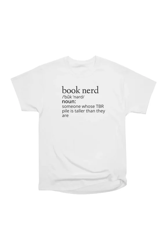 Book Nerd Definition T-Shirt Tee Gift For Him Merch For Her Apparel For Friend
