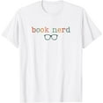 thumbnail image 1 of Book Nerd, Funny Bookish Short T-Shirt, 1 of 3