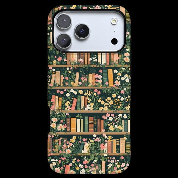 Book Nook Floral Library Phone Case 17 16 15 14 13 12 11 Pro Max