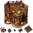Book Nooks for Adults | DIY 3D Wooden Miniature Dollhouse Kit with LED ...