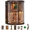 thumbnail image 1 of Book Nooks for Adults - Tree Library Theme 3D Wooden Puzzle Kit | Miniature Dollhouse | Home Bookshelf Decor Gift, 1 of 9