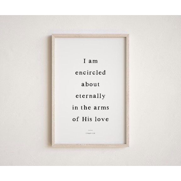 Book Of Mormon 2 Nephi 1:15 Wall Art Print, Faith Home Decor