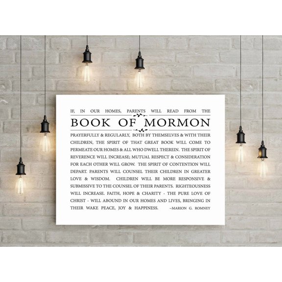 Book Of Mormon Quote Files Scripture Relief Society Family Proclamation Living Christ Poster, Faith Inspired Bedroom And Office Decor