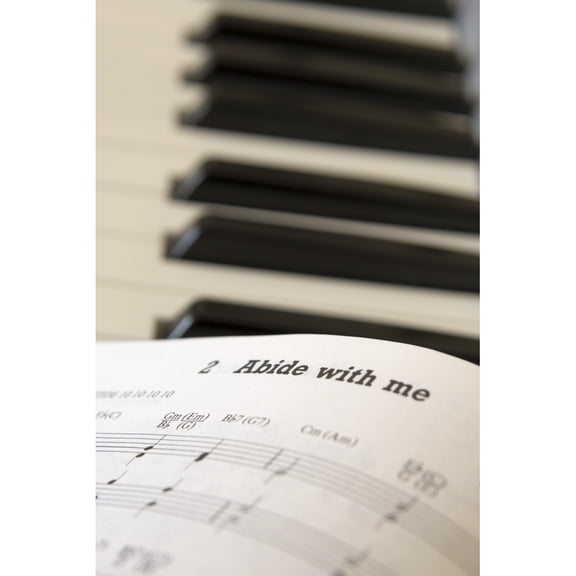 Book Of Music Open On Piano, Close Up Poster Print (22 x 34)