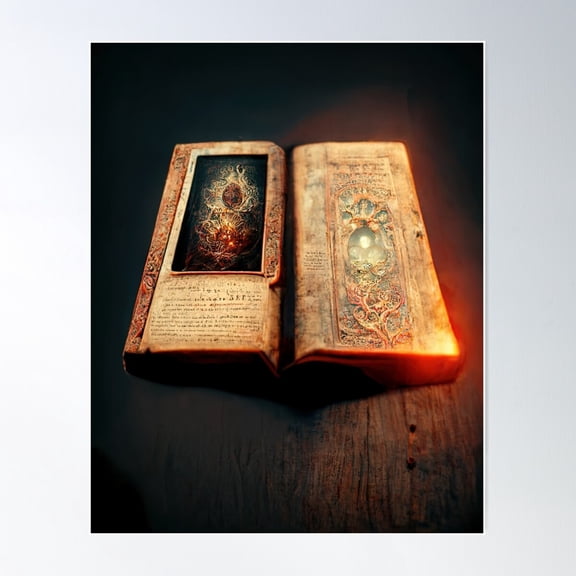 Book Of Secrets Poster Wall Art, Modern Wall Decor For Living Room Bedroom, 8x12 UNFRAMED