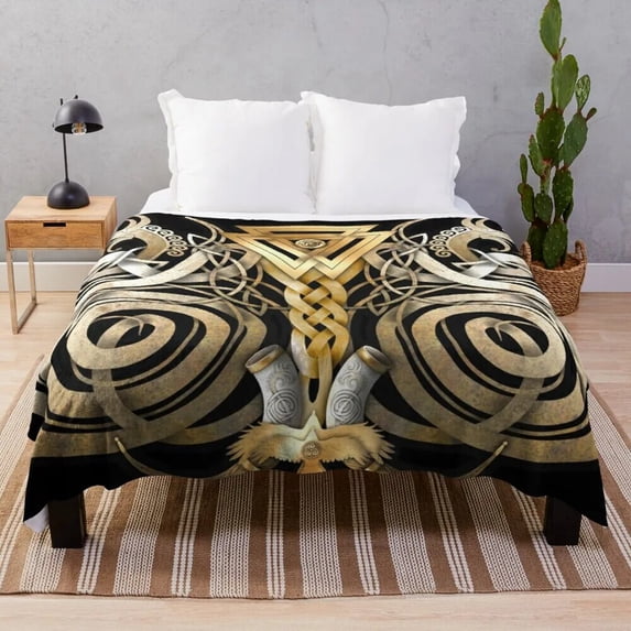 Book Of Shadows - Charmed Triquetra Design Throw Blanket Flannel Blanket Lightweight Cozy Bed Soft Couch Sofa for All Season