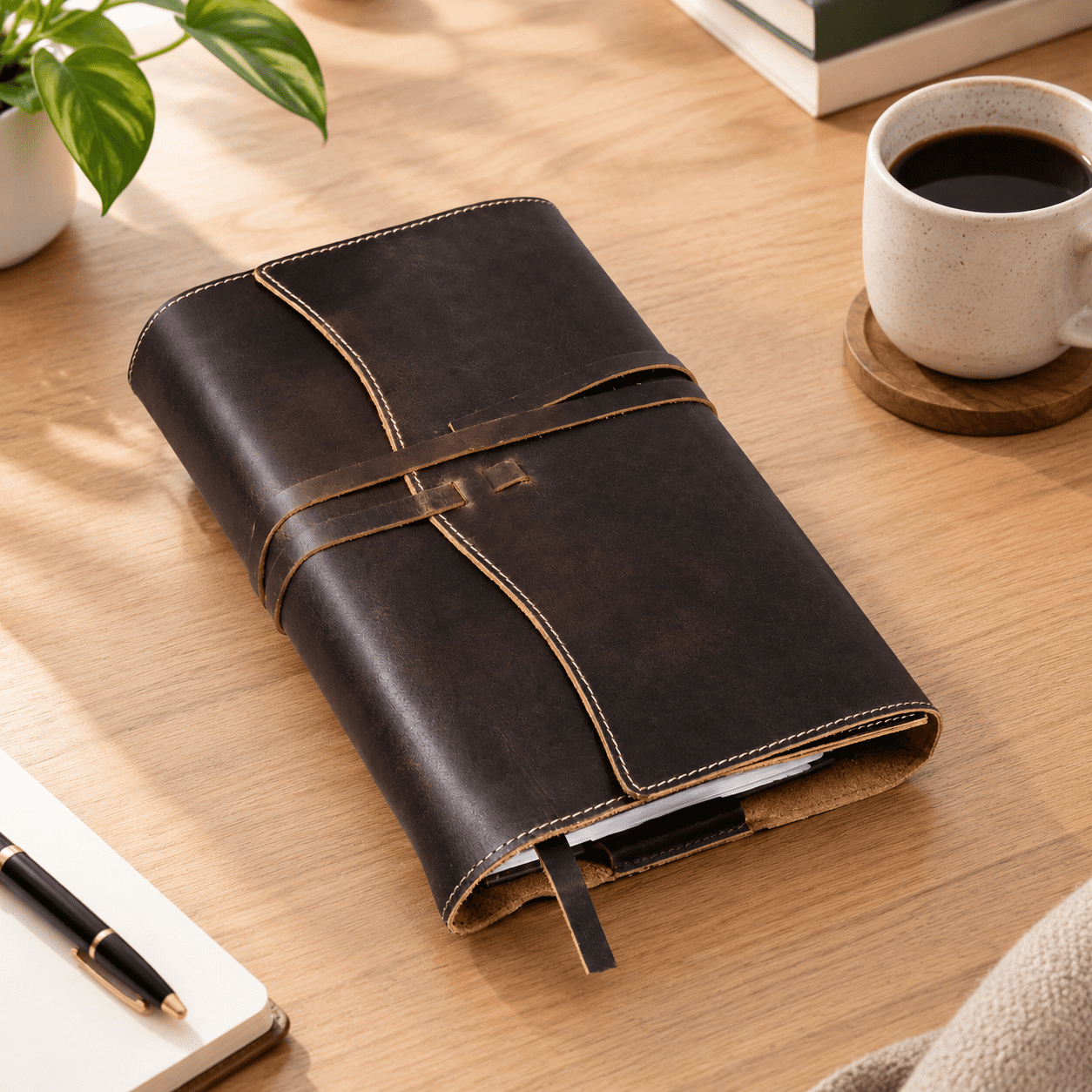 Book Or Cover For Men And Women - Handcrafted Genuine Top Grain Extra ...