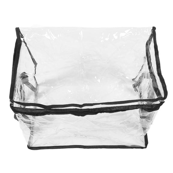 FELTECHELECTR Versatile Black Clear Storage Box for Books and Office Supplies At Home