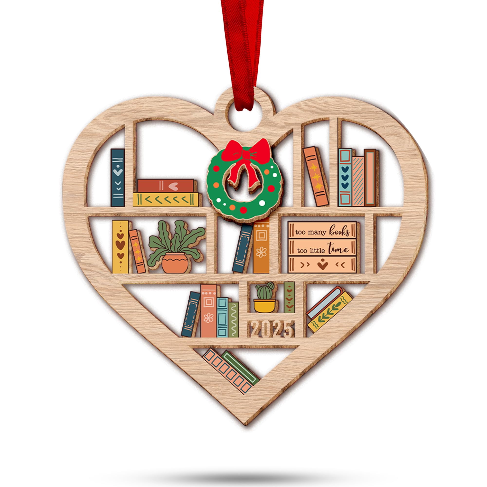 Book Ornament Gifts For Book Lovers, Books Ornaments For Christmas