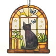 thumbnail image 1 of Book Ornament Stained Glass Window Hanging, Acrylic Bookish Gifts For Teacher, Librarian, Book Lovers, Reader, Shelf Decor Accessories For Women, Suncatcher Effect For Christmas Gift (Black Cat), 1 of 16