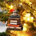 thumbnail image 1 of Book Ornaments for Christmas Tree,Christmas Book Ornaments,Christmas Tree Shaped Bookshelf Pendant,Flat Book Christmas Ornament,Reading Book Librarian Family Ornament,Library Book Store Ornament, 1 of 6