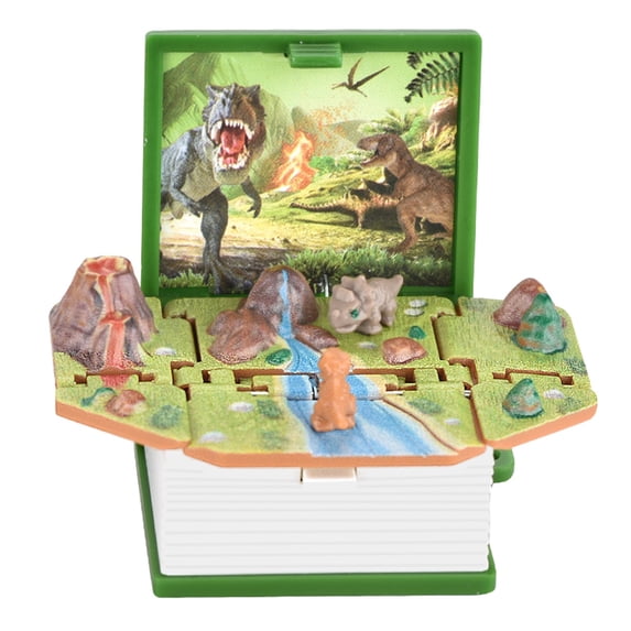 Book Pendant Dinosaur Keychain Fidget Toy 3D Folding Book Pendant Paleontology Puzzle Portable Decompression Charm Transform Toy