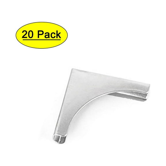 Book Photo Album Metal Angle Corner Bracket Protector Silver Tone 20pcs