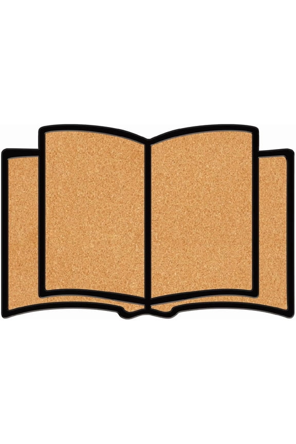 Book Pin Cork Board 11.8x7.87In Framed Bulletin Display Badge Wooden Saddle Brown Wall Mounted Memory Memo Brooch Lapel Pin Holder Storage for Home Office School Classroom Wedding Decoration