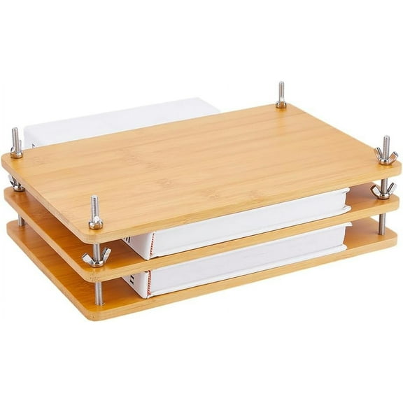 Book Press 3 Floor Bamboo Book Press Bookbinding Stable Book Binding Tool Portable Manual Paper Press Handmade Book Binding