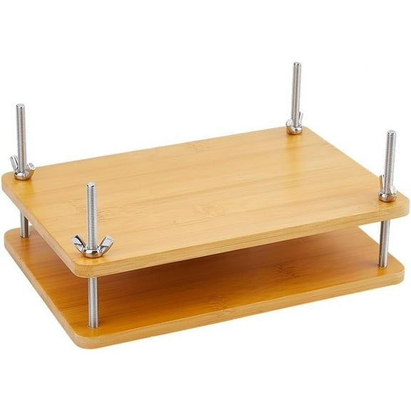 Book Press Bamboo Book Press Bookbinding Stable Book Binding Tool Manual Paper Press Handmade Book Binding 2 Floor Portable Book Binding Kit (8.66"x5.94") DIY