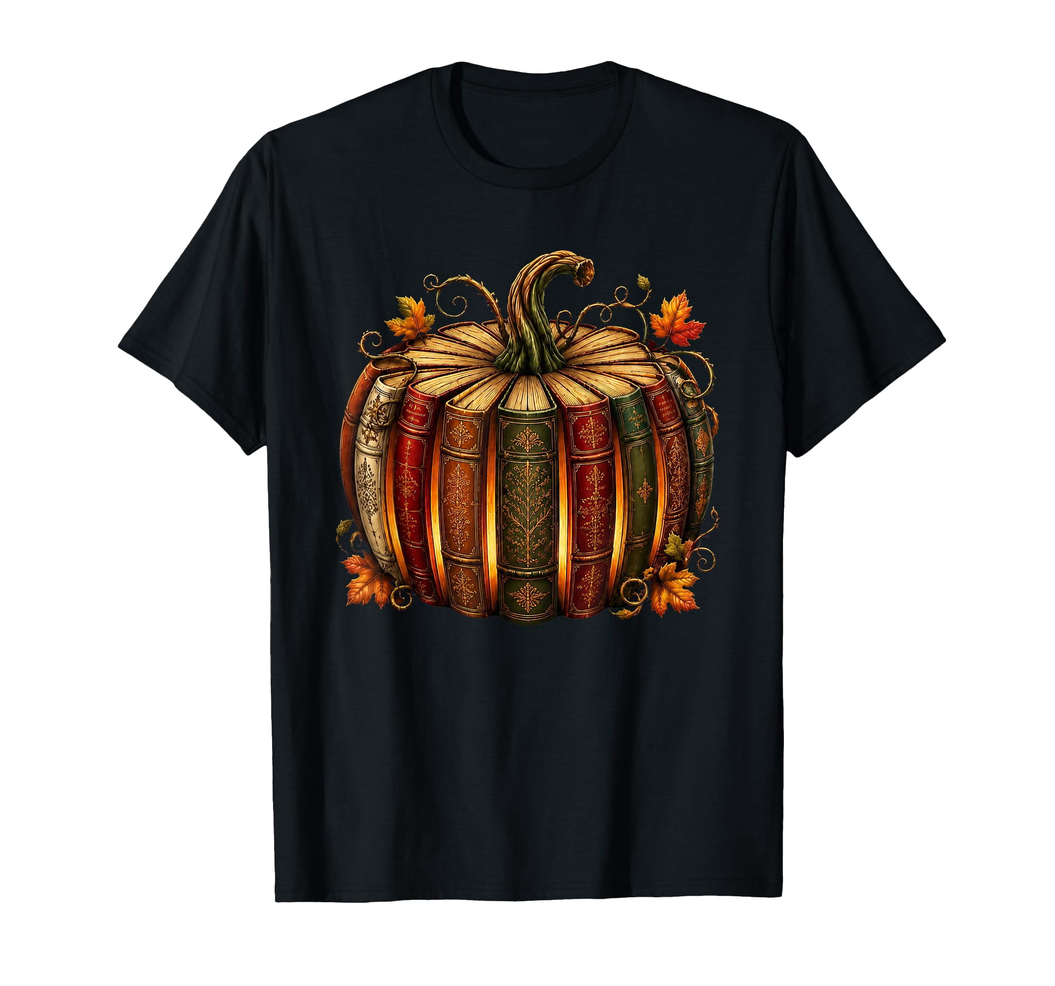 Book Pumpkin Autumn Fall Reading Lover Graphic Book T-shirt - Walmart.com