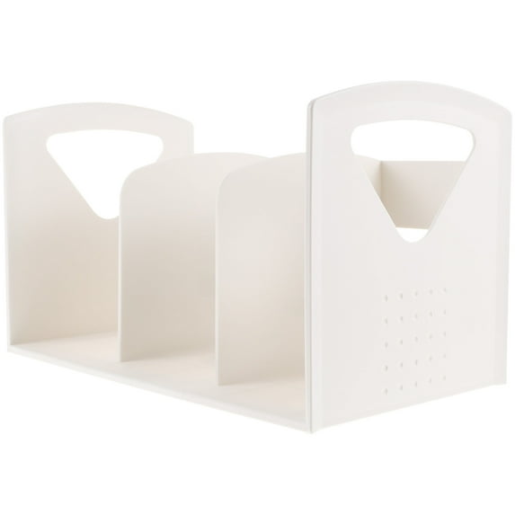 Soimiss Sturdy Bookshelf Desktop Shelf Stand Plastic Storage for Users Needing Book and File Storage in Office 1Pcs