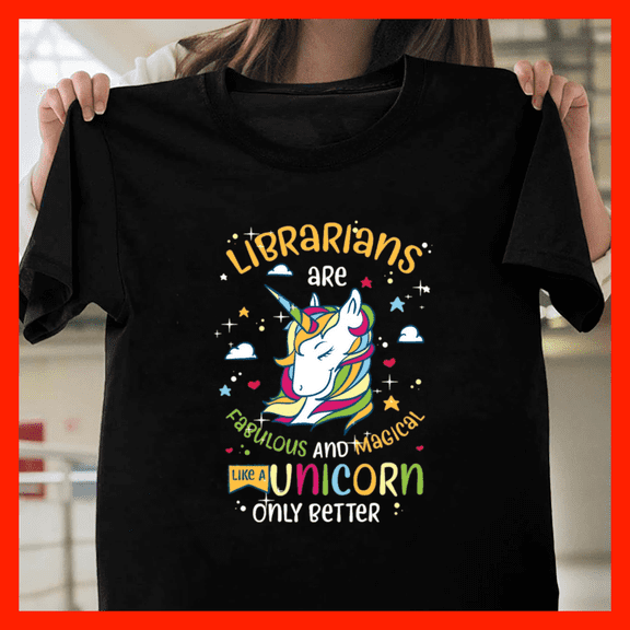 Book Reader Magical Unicorn Bookworm Librarian Gift Reading Library Bo H13117, for Unisex - Up to 5XL Available