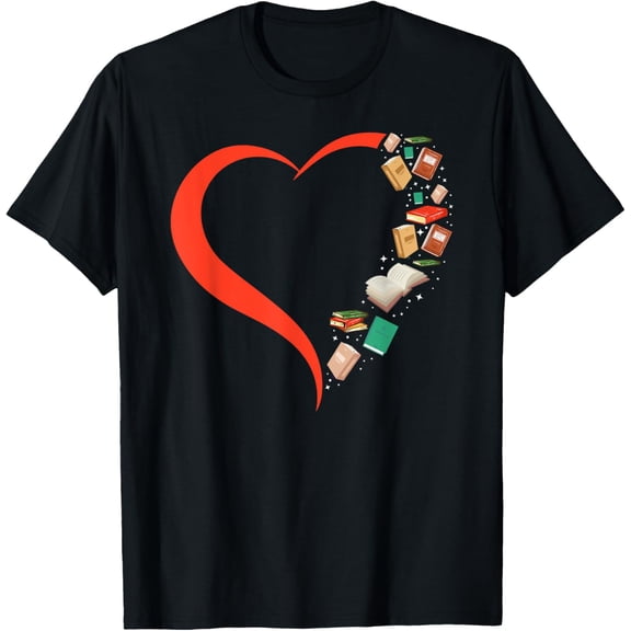 Book Reading Books Heart T-Shirt