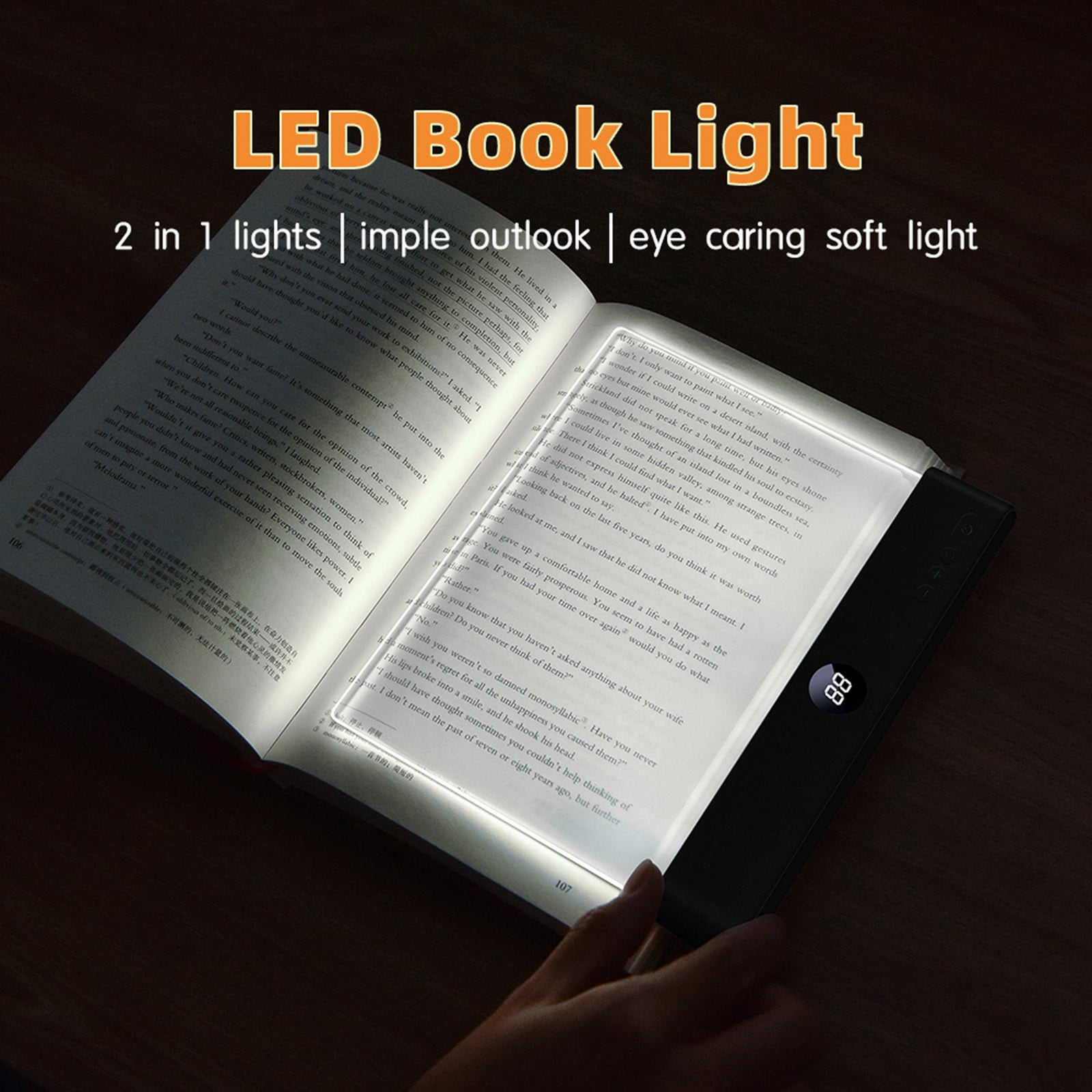 Book Reading Lamp,LED Transparent Reading Light,LED Book Light With ...