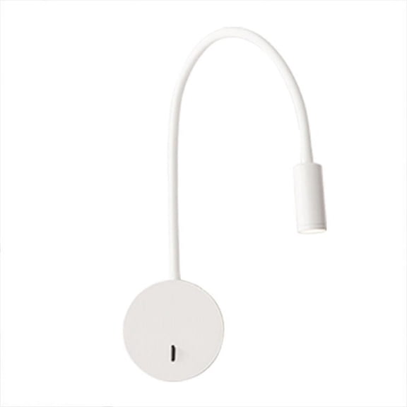 Book Reading Light, Heat Diffusion Flexible Pipe Wall Light with Easy Installation & Focused Directly for Bed or Sofa Reading (Integrated Switch)