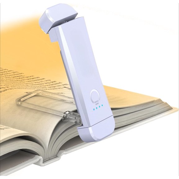 Book Reading Light,Silent Touch Lamp for in Bed,Rechargeable Clip on Booklight with 3 Amber Colors & Precise Dimming Night Reading,Best Gift Lovers,Kids