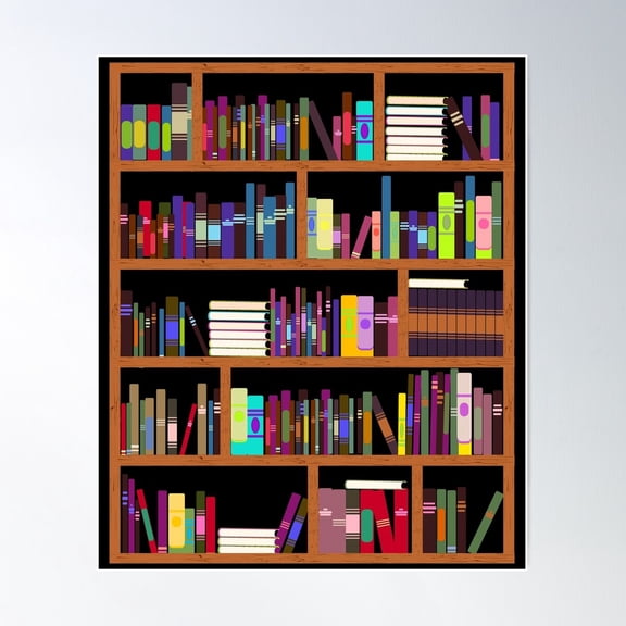 Book Reading Lover Library Bookworm Literature Reader Librarian Poster Wall Art, Modern Wall Decor For Living Room Bedroom, 24x36 UNFRAMED