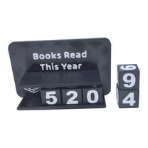 Book Reading Tracker Decorative Figurine Progress Counter Reading Challenge Motivator Bookworm Gift Library Decor(A)