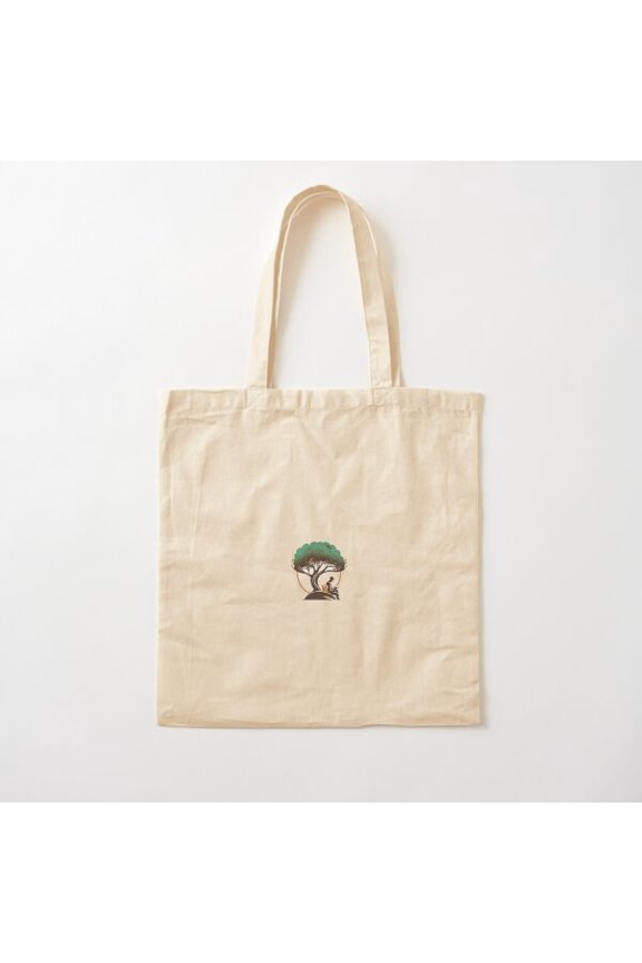 Book Reading Under A Tree, Designs For A Green Future Canvas Tote Bags, Reusable Shopping Bag