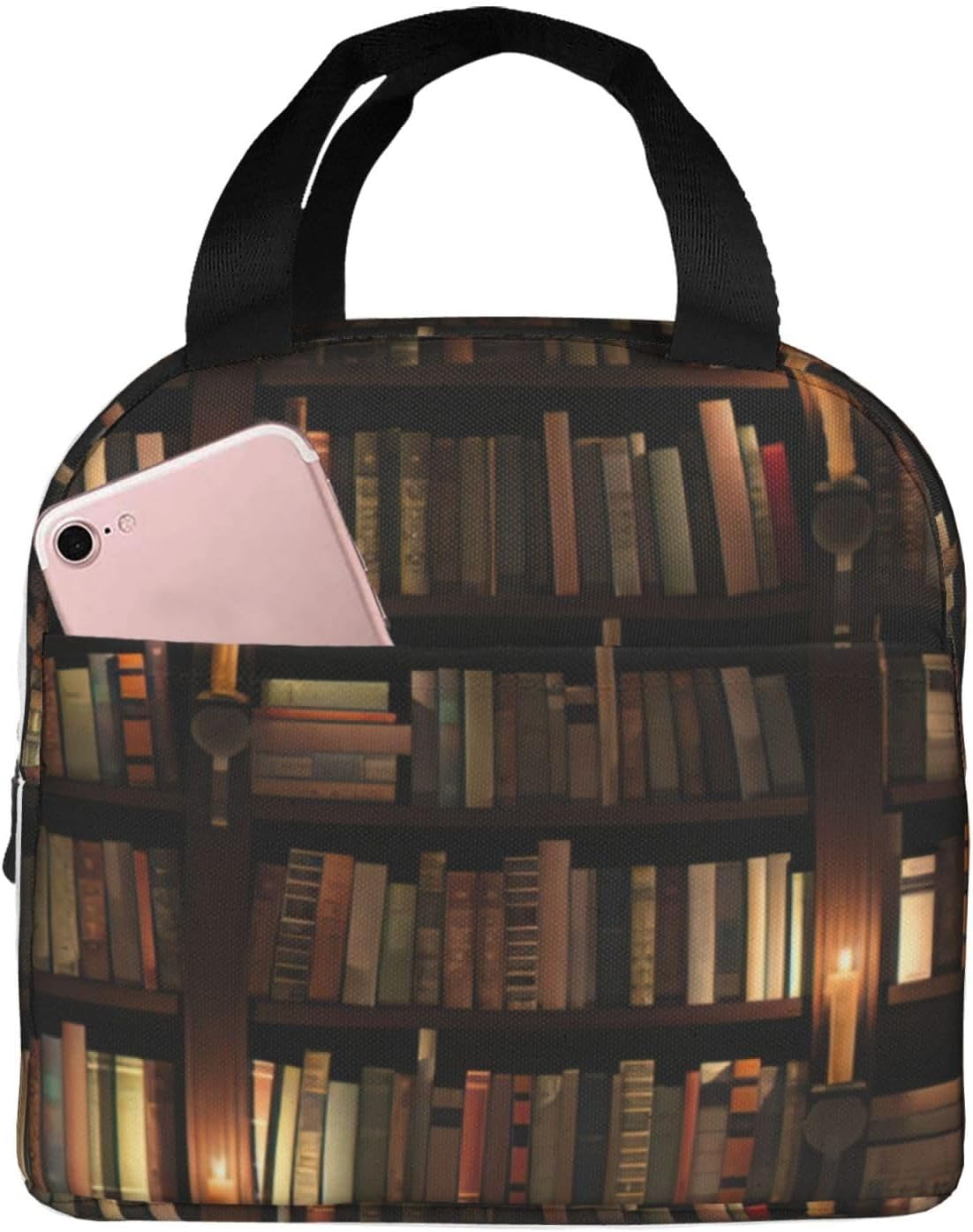 Book Room Mysterious Library Print Lunch Bag Leakproof Lunch Tote