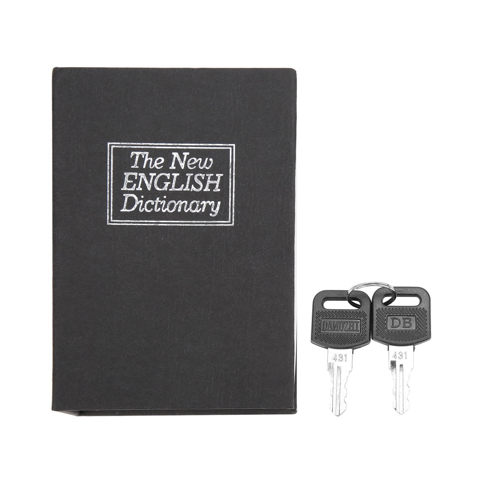 Book Safe Black with Key Lock Practical Dictionary Diversion Safe Seceret Book Saving Box for Storing Small Valuable Items Money 4.5 x 3.1 x 1.8in Book Safe for Change Storage, Gift Giving