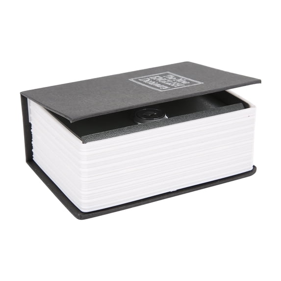 11.5 x 8 x 4.5cm Book Safe Combination with Key Secret Safe Hide Money Jewelry Safe Containers Disguised Metal Lock Box Fake Book Concealment Furniture Hollow Case