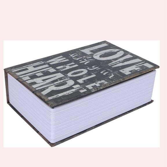 Book Safe with Combination Lock, Dictionary-Style Money Box, Stainless Steel Liner for Home Office, Style B