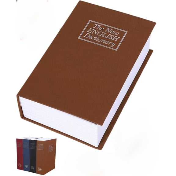 Book Safe with Key, Dictionary-Shaped Money Box Hidden Secret Security Lock-Up Piggy Bank with Keys For Coins Cash Money Jewellery 18 * 12 * 5.8CM