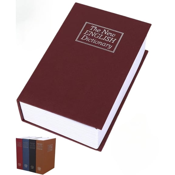 Book Safe with Key, Dictionary-Shaped Money Box Hidden Secret Security Lock-Up Piggy Bank with Keys For Coins Cash Money Jewellery 18 * 12 * 5.8CM