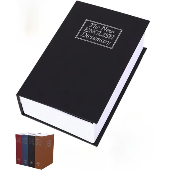 Book Safe with Key, Dictionary-Shaped Money Box Hidden Secret Security Lock-Up Piggy Bank with Keys For Coins Cash Money Jewellery 18 * 12 * 5.8CM