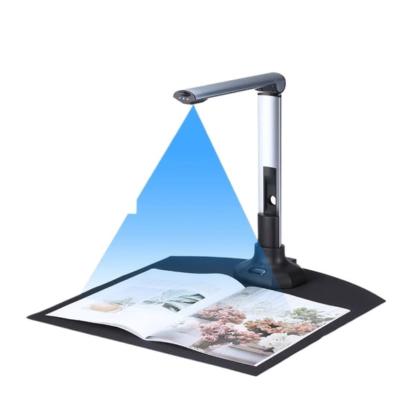 Book Scanner Kit Reader Book Document Camera Scanner Book Capture Scan Machine Capture A3 HD with LED for ID Cards Books BK52