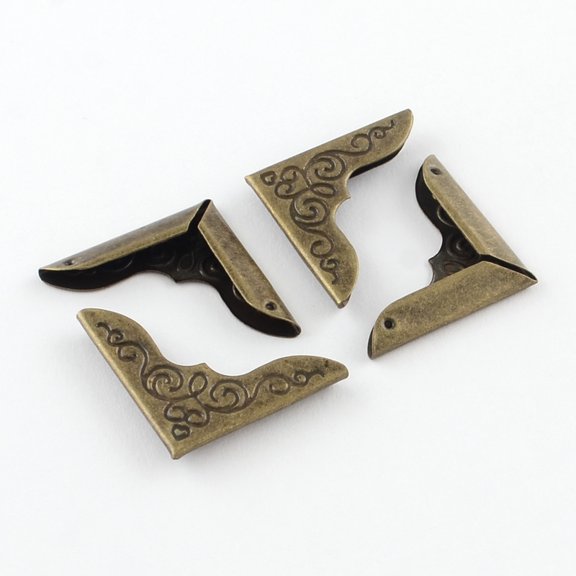 Book Scrapbooking Album Menu Folders Iron Corner Protectors Bronze 23x23x3mm