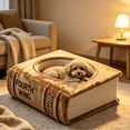 thumbnail image 1 of Book Shaped Cat Bed – Warm Sleeping Environment with Soft Padding, 1 of 5