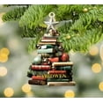 thumbnail image 1 of Book-Shaped Christmas Tree Hanging Ornament, 1 Pack 2D Acrylic 8 cm Mini Book Stack Ornament Multi-Functional Cute Housewarming Present, 1 of 4