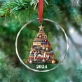 thumbnail image 1 of Book-Shaped Christmas Tree Hanging Ornament, 1 Pack 2D Acrylic 8 cm Mini Book Stack Ornament Multi-Functional Cute Housewarming Present, 1 of 4