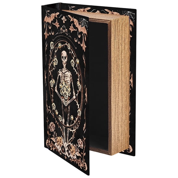 Book Shaped Printed Imitation Leather Storage Boxes with MDF 23x15x5cm DIY
